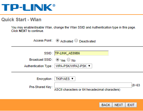راهنمای گام به گام تنظیمات مودم TP-Link در ایران؛ گام یازدهم تعیین نام و رمز وای فای در کانفیگ مودم تی پی لینک