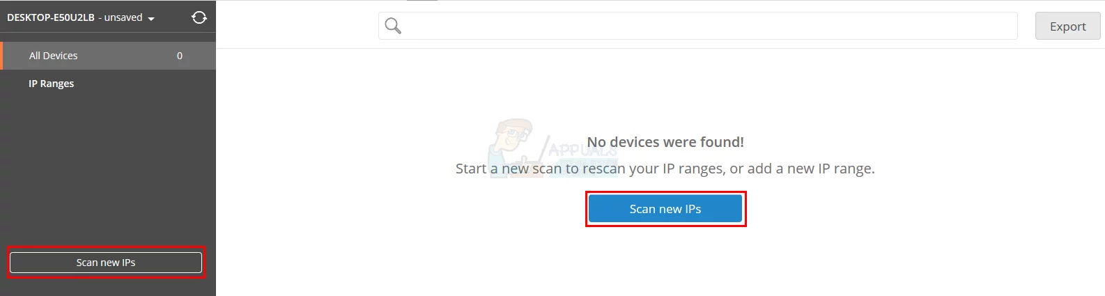 ضمن پیکربندی سریع، نرم افزار ip scanner