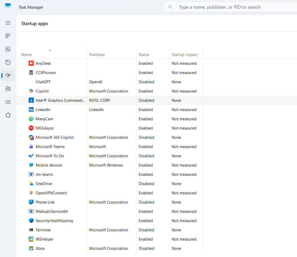 startup app