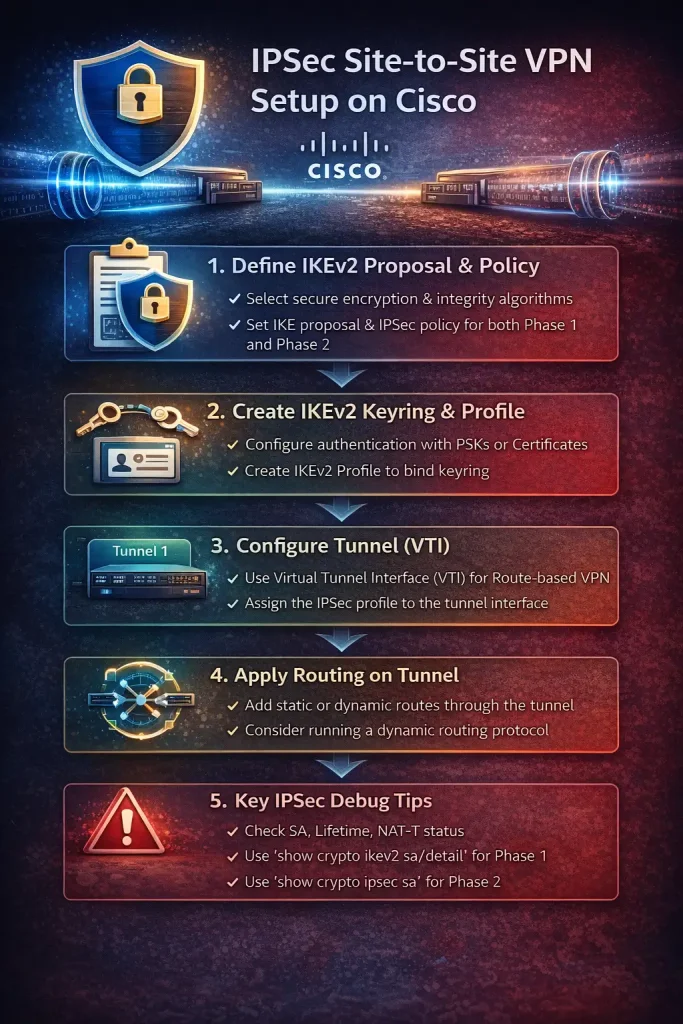 تنظیم vpn ipsec در cisco