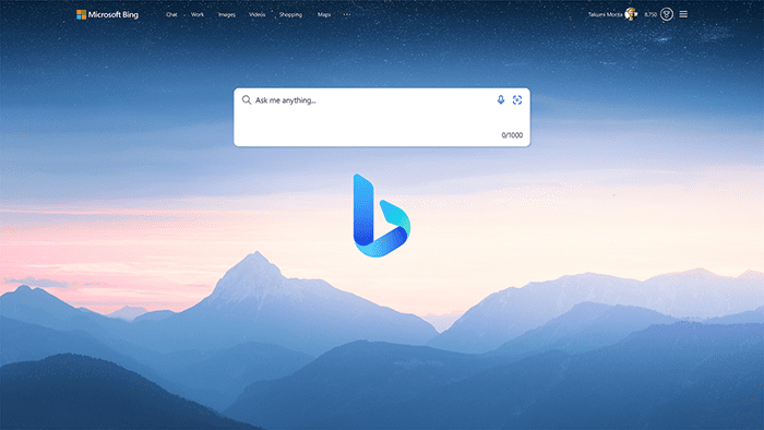 طراحی جدید Bing با ChatGPT