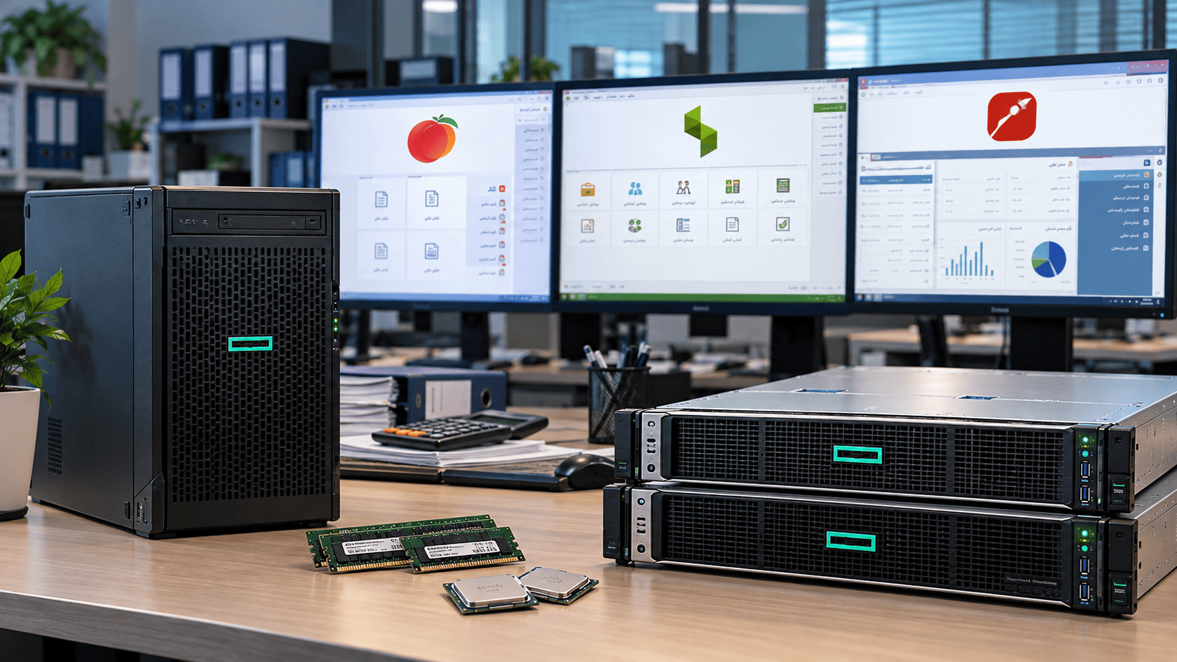 مقایسه سرورهای HPE ProLiant سری ML و DL برای نرم‌افزارهای حسابداری و بررسی انتخاب Gen9 یا Gen10
