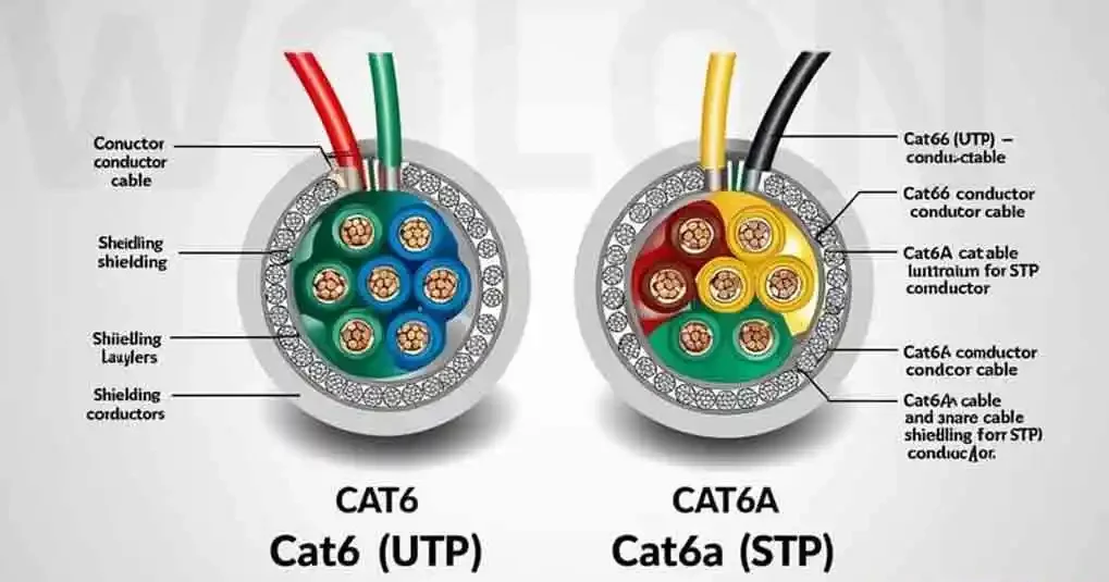 تفاوت کابل شبکه cat6 و cat6a 