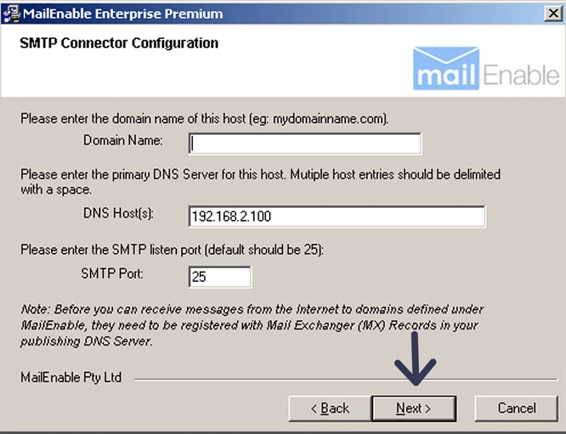 نصب میل سرور MailEnable