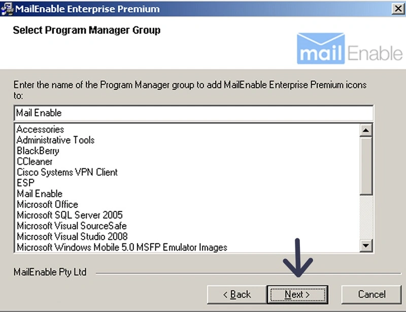 نصب میل سرور MailEnable