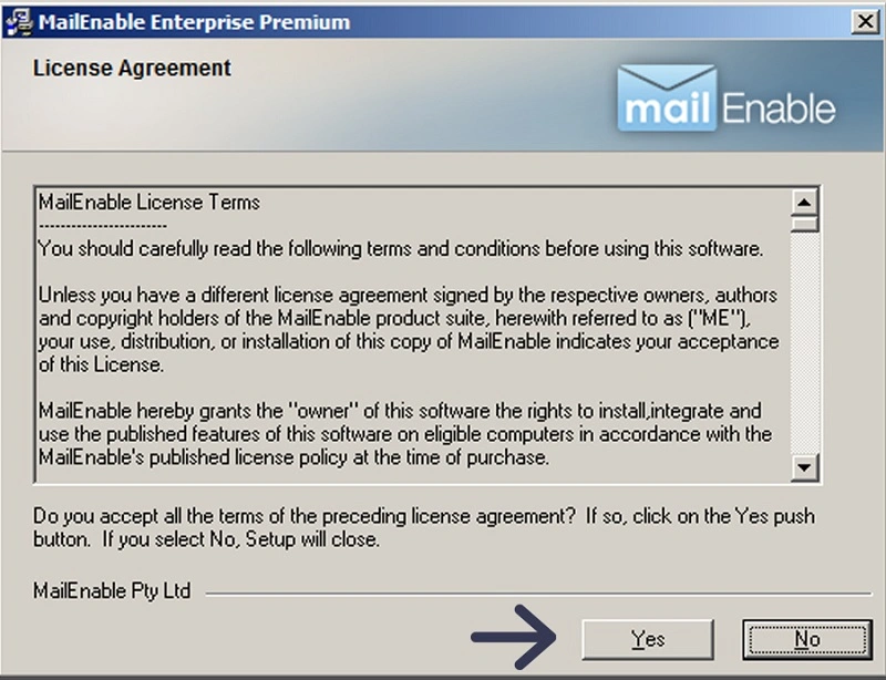 نصب میل سرور MailEnable