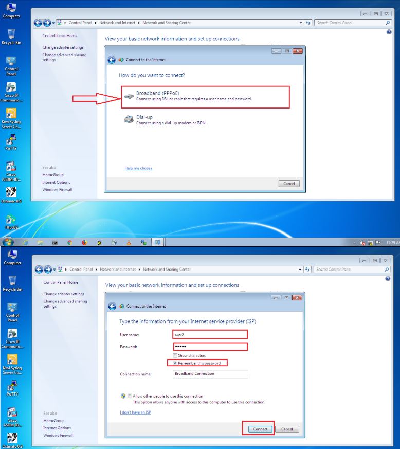 تنظیم PPPoE Client در ویندوز 7