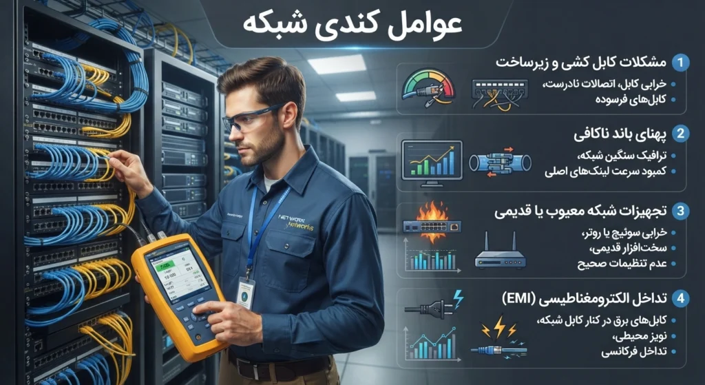 چگونه تجهیزات پسیو باعث کندی شبکه می‌شوند؟