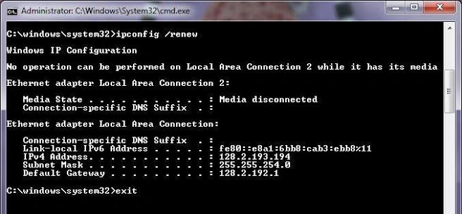تمدید آدرس با دستورهای IPCONFIG