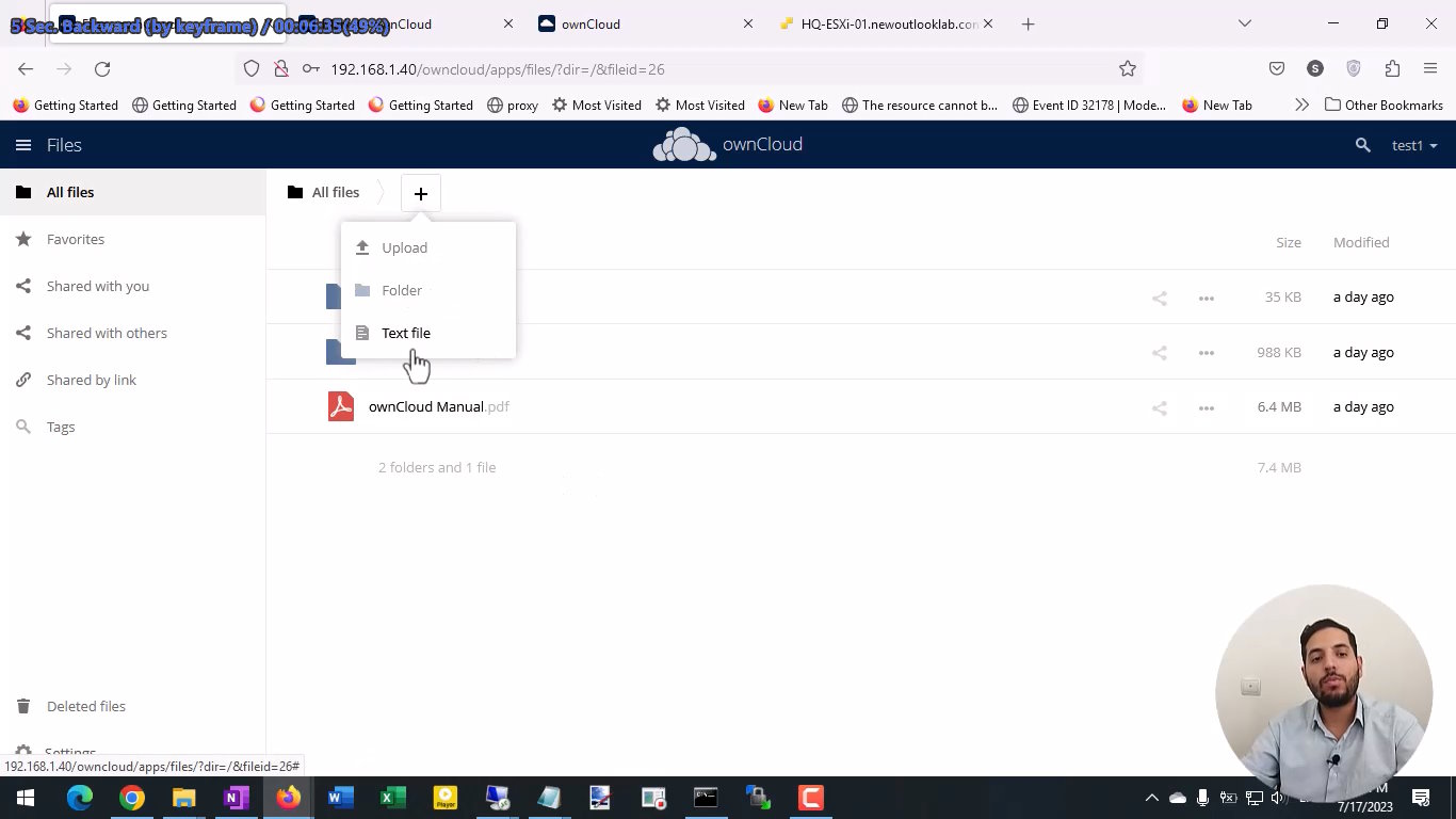 working with owncloud