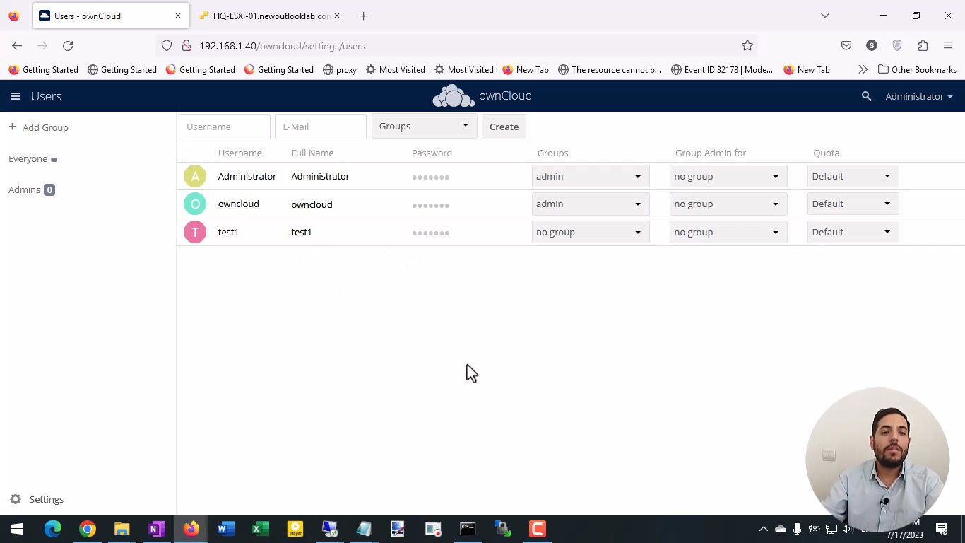 کار با نرم افزار OwnCloud