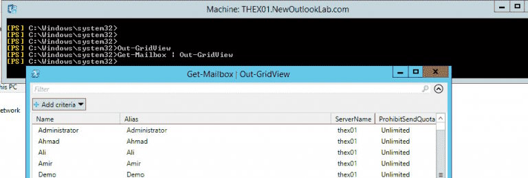 managing exchange server with powershell