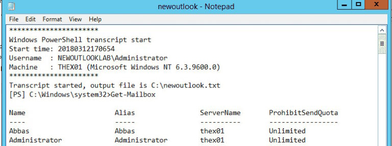 managing exchange server with powershell