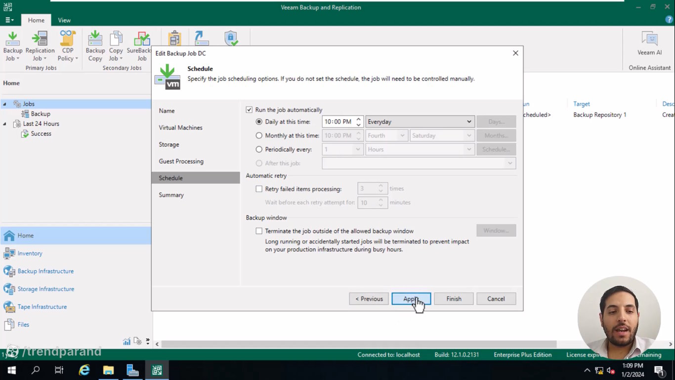 چطور با veeam backup بکاپ بگیریم