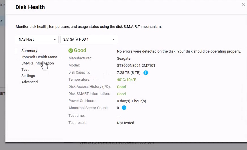 Disks Green Status