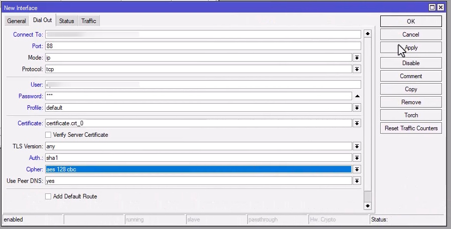 اتصال میکروتیک به OpenVPN