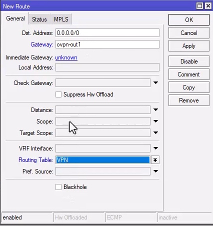 کانفیگ OpenVPN Client در میکروتیک