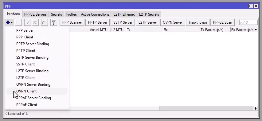 کانفیگ OpenVPN Client در میکروتیک