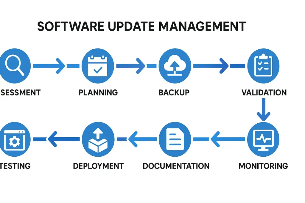 Managing and Updating Organizational Software to Strengthen Security
