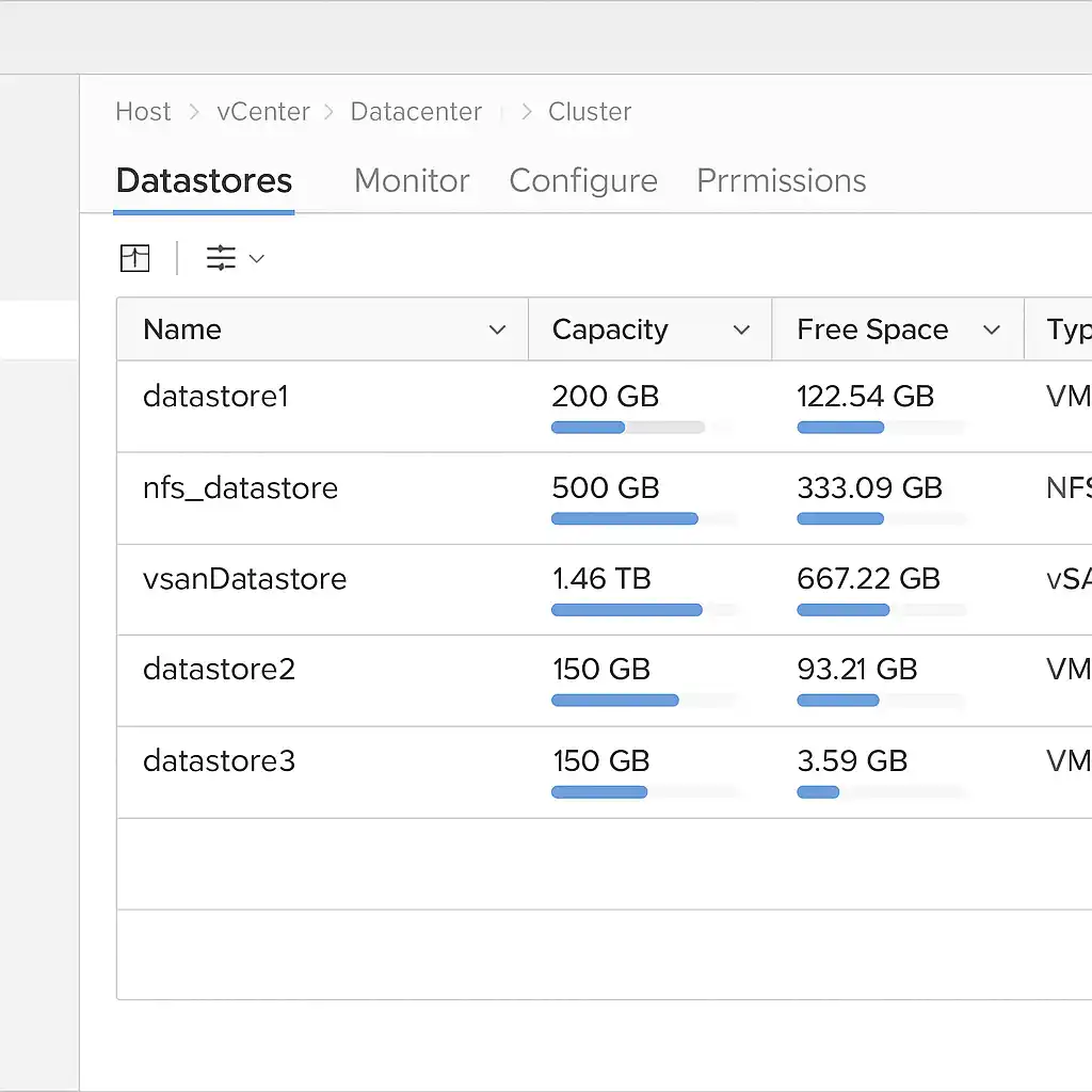 Storage Management in VMware ESXi: Challenges and Datastore Optimization Strategies