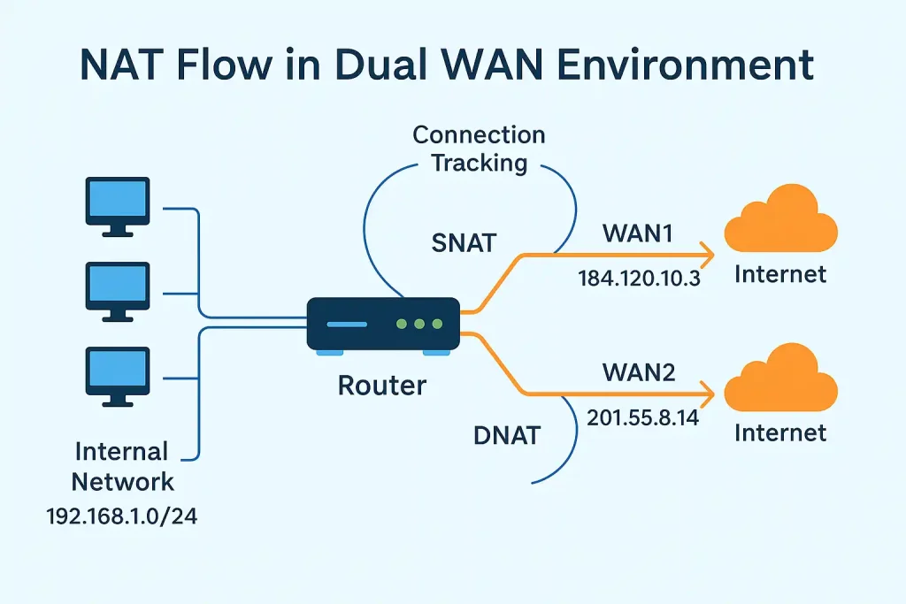 بررسی مشکلات NAT Translation در محیط‌های Dual WAN و Failover Router