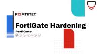 چک‌ لیست امن‌سازی پنل مدیریتی FortiGate