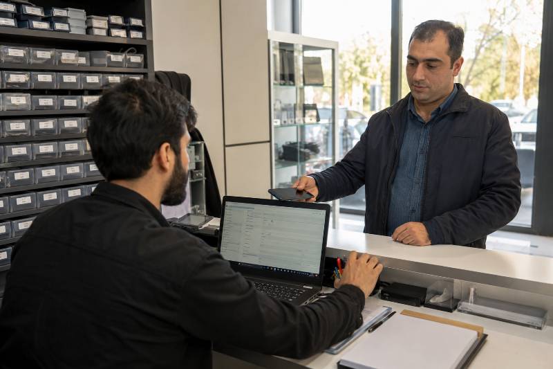 ثبت پذیرش تعمیرگاه و ثبت مشخصات دستگاه در جریان هوشمند