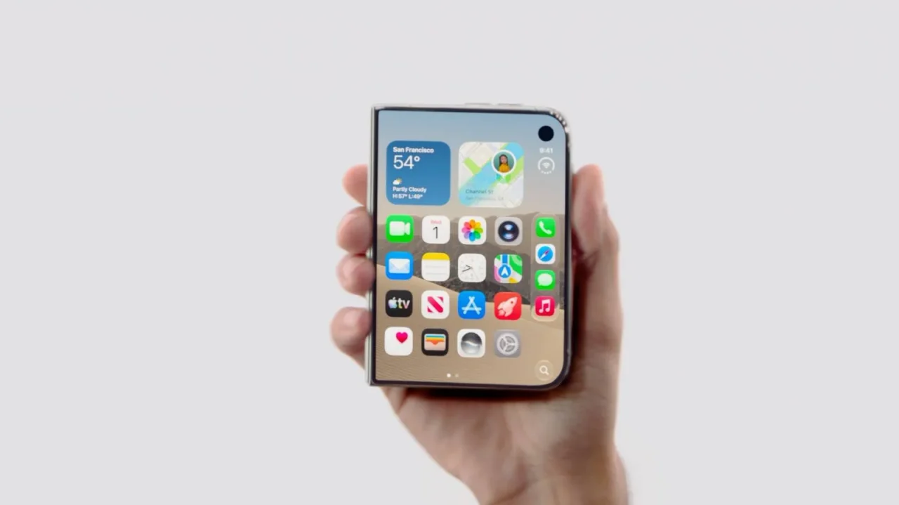 نخستین گوشی تاشوی اپل با نام iPhone Duo معرفی شد | دیجینوی
