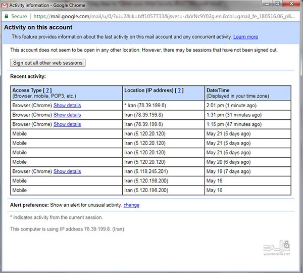Activity information