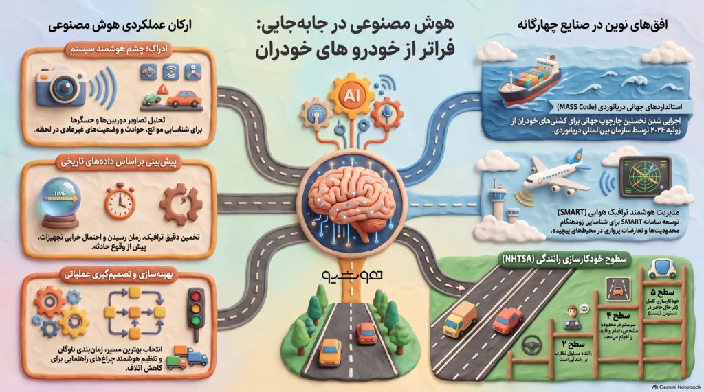 کاربردهای هوش مصنوعی در حمل‌ونقل و لجستیک
