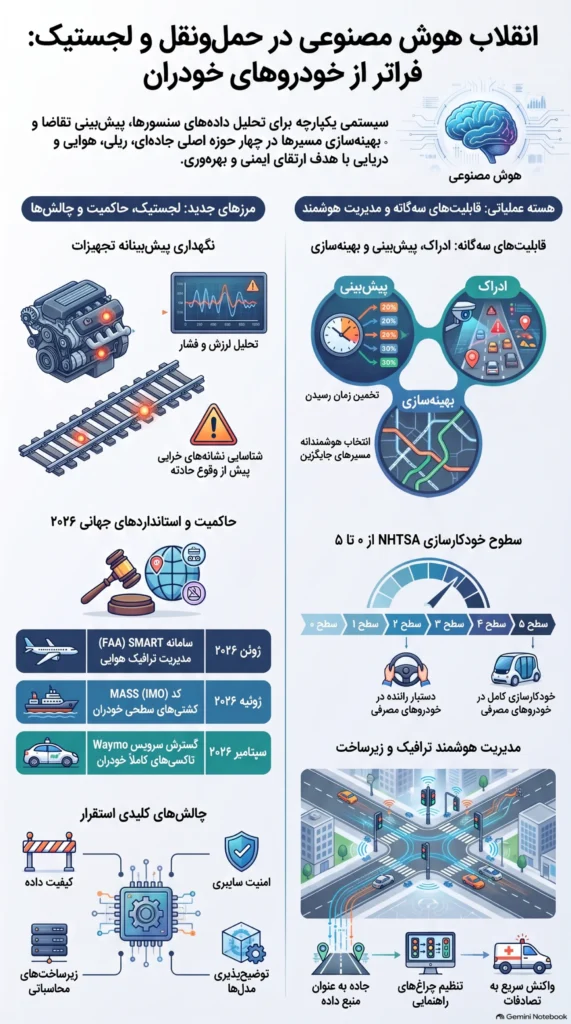 کاربردهای هوش مصنوعی در حمل‌ونقل و لجستیک