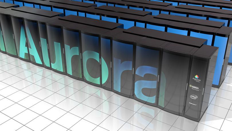 ۲- &nbsp;Aurora با همکاری شرکت Intel و HPE