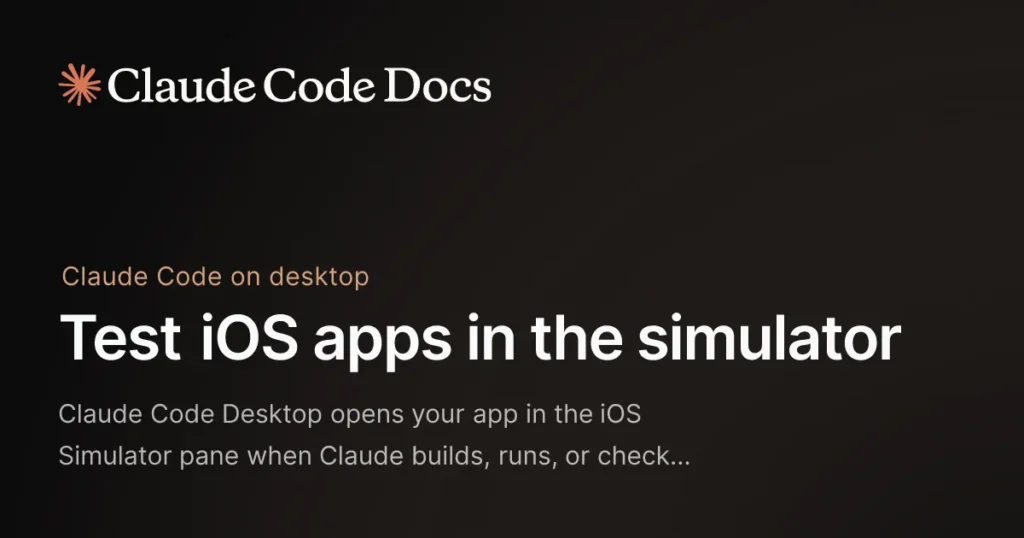 حالا Claude Code می‌تواند اپلیکیشن‌های iOS را در شبیه‌ساز اپل توسعه دهد و تست کند