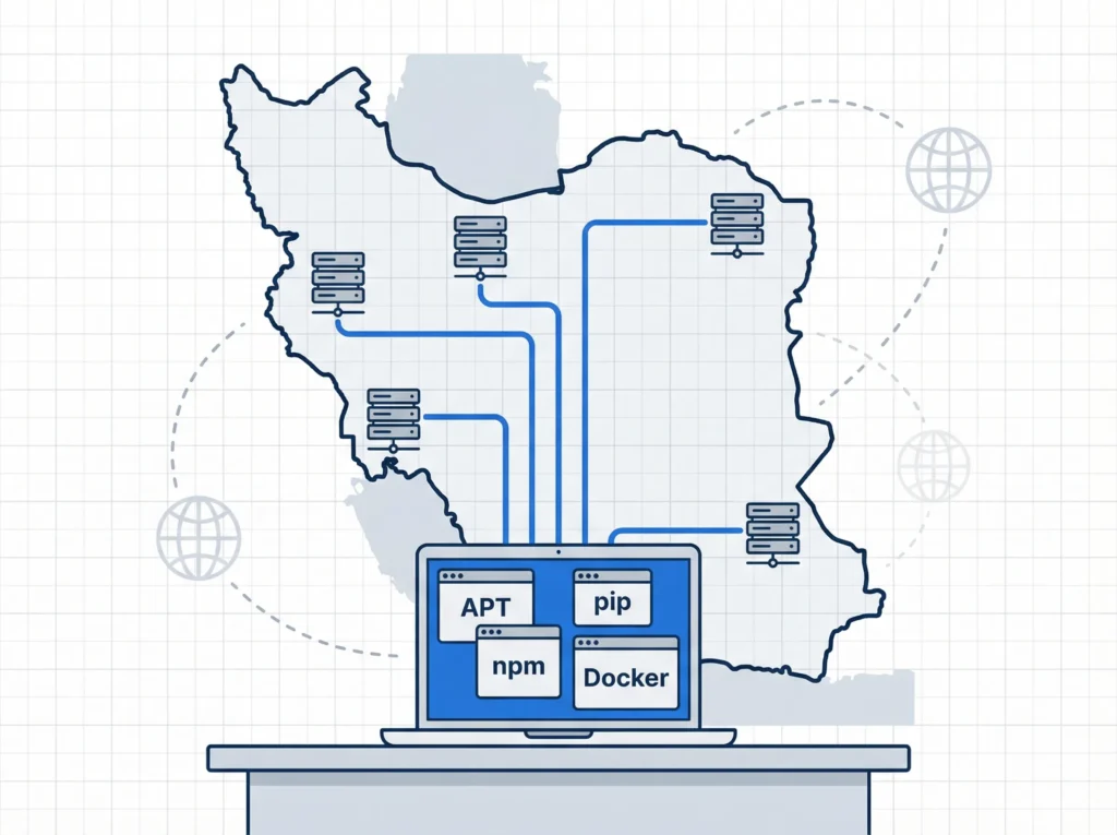 ریپازیتوری‌های داخلی در زمان قطعی اینترنت بین‌الملل