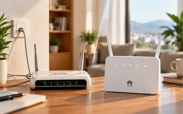 ‫مقایسه مودم ADSL و TD-LTE در یک محیط واقعی