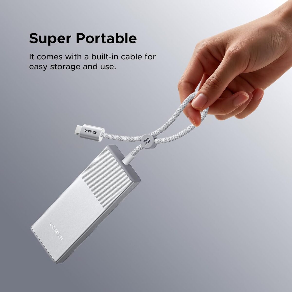 کابل USB-C بافته‌شده و مبدل USB-C به USB-A محفظه SSD یوگرین