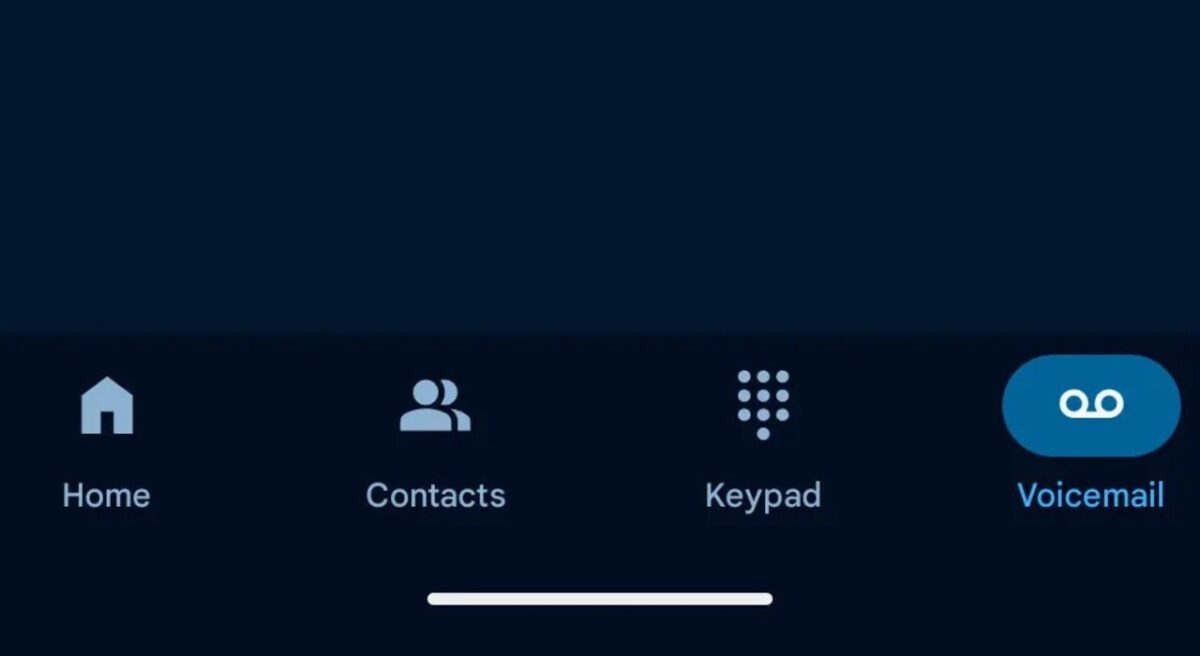 تصویری از تب Contacts به Phone by Google