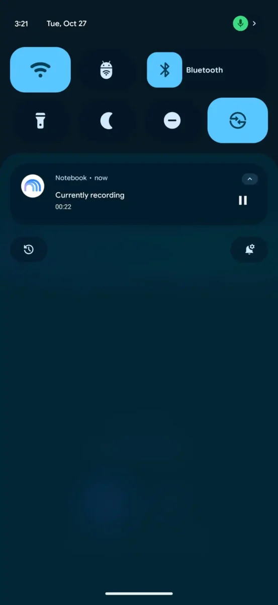 قابلیت ضبط صدا در اپلیکیشن Gemini Notebook برای اندروید و آیفون