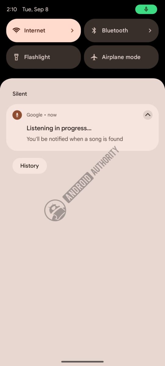 رابط کاربری فعلی جست‌وجوی آهنگ گوگل