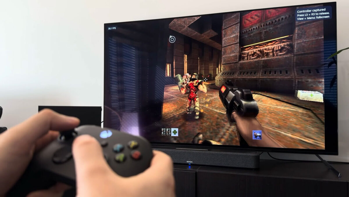 اجرای بازی Quake II با شبیه‌ساز PS5 روی ایکس‌باکس سری X