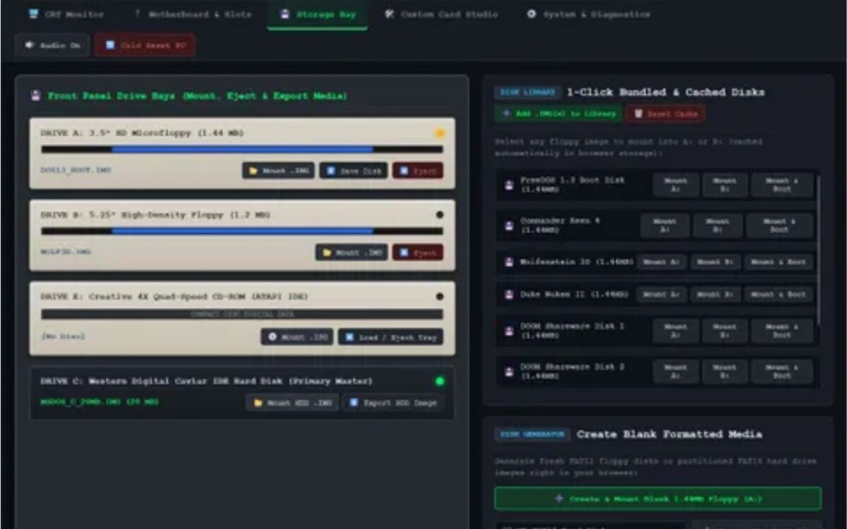 تصویری از شبیه‌ساز Intel 486