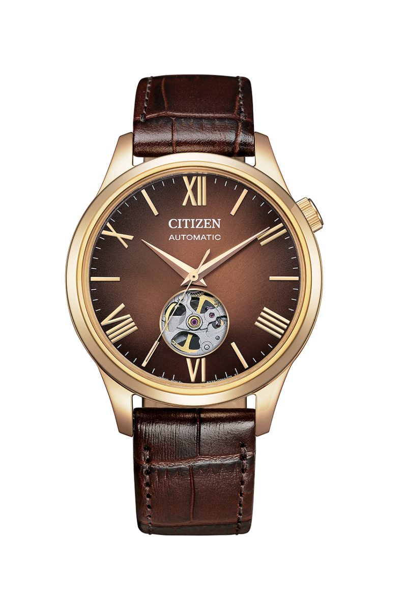 ساعت Citizen Autumn Light NH9133-01X با صفحه قهوه‌ای و بند چرمی