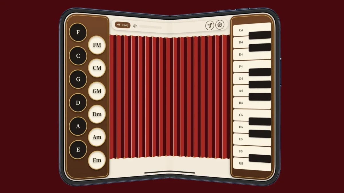Fold Accordion؛ تبدیل آیفون Duo به  آکاردئونی مجازی 