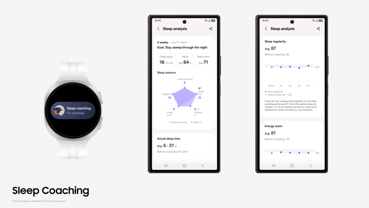 قابلیت مربی خواب در اپلیکیشن Samsung Health سامسونگ به‎‌روزرسانی شد