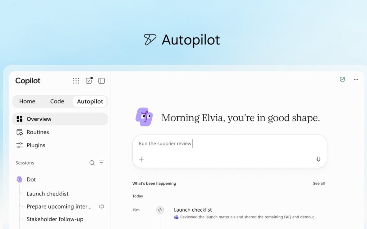 تصویری از سوپر اپ Copilot مایکروسافت