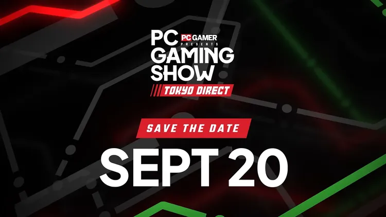 بنر اطلاع‌رسانی تاریخ برگزاری رویداد گیمینگ PC Gamer Presents Tokyo Direct که زمان پخش آن را برای بیستم سپتامبر اعلام می‌کند.