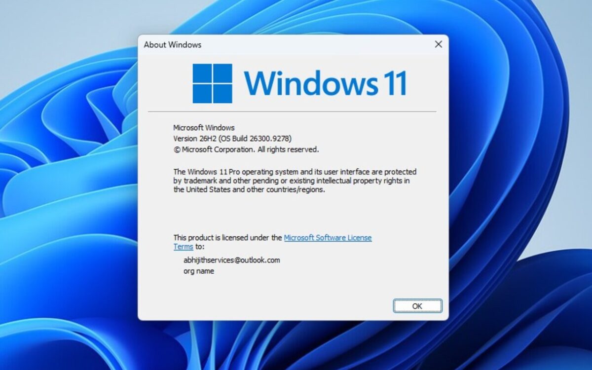 تصویری از فرآیند به روزرسانی جدید ویندوز با عنوان Windows 11 26H2