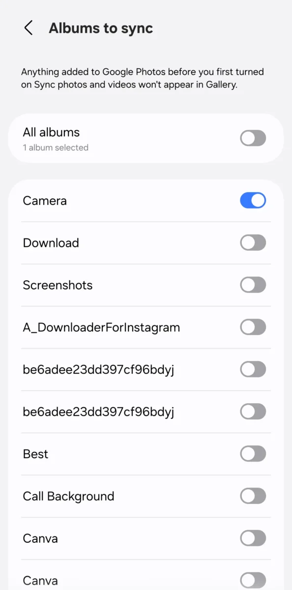 نحوه فعال‌سازی همگام‌سازی Samsung Gallery با Google Photos 