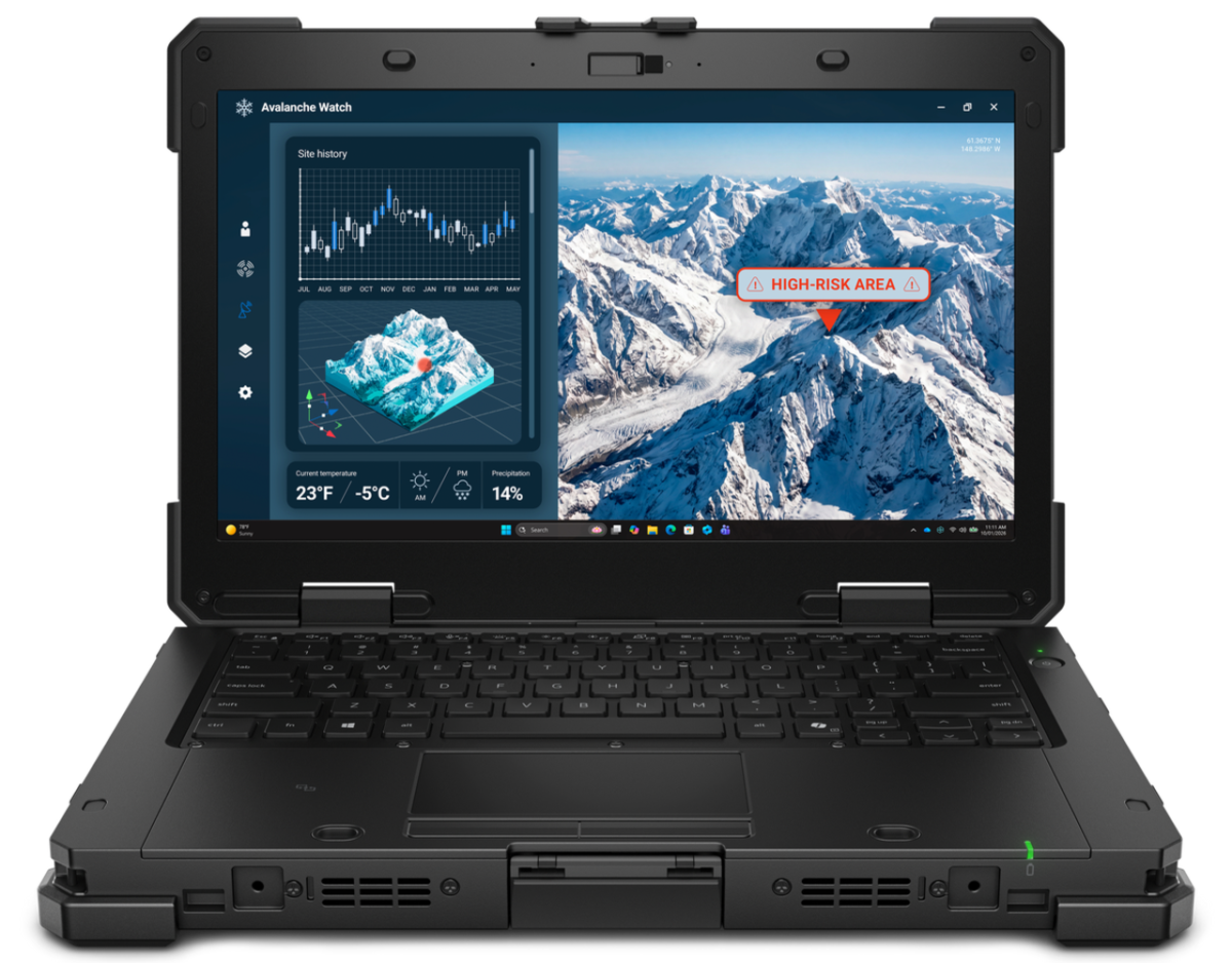 تصویری از لپ‌تاپ Dell Pro Rugged 14