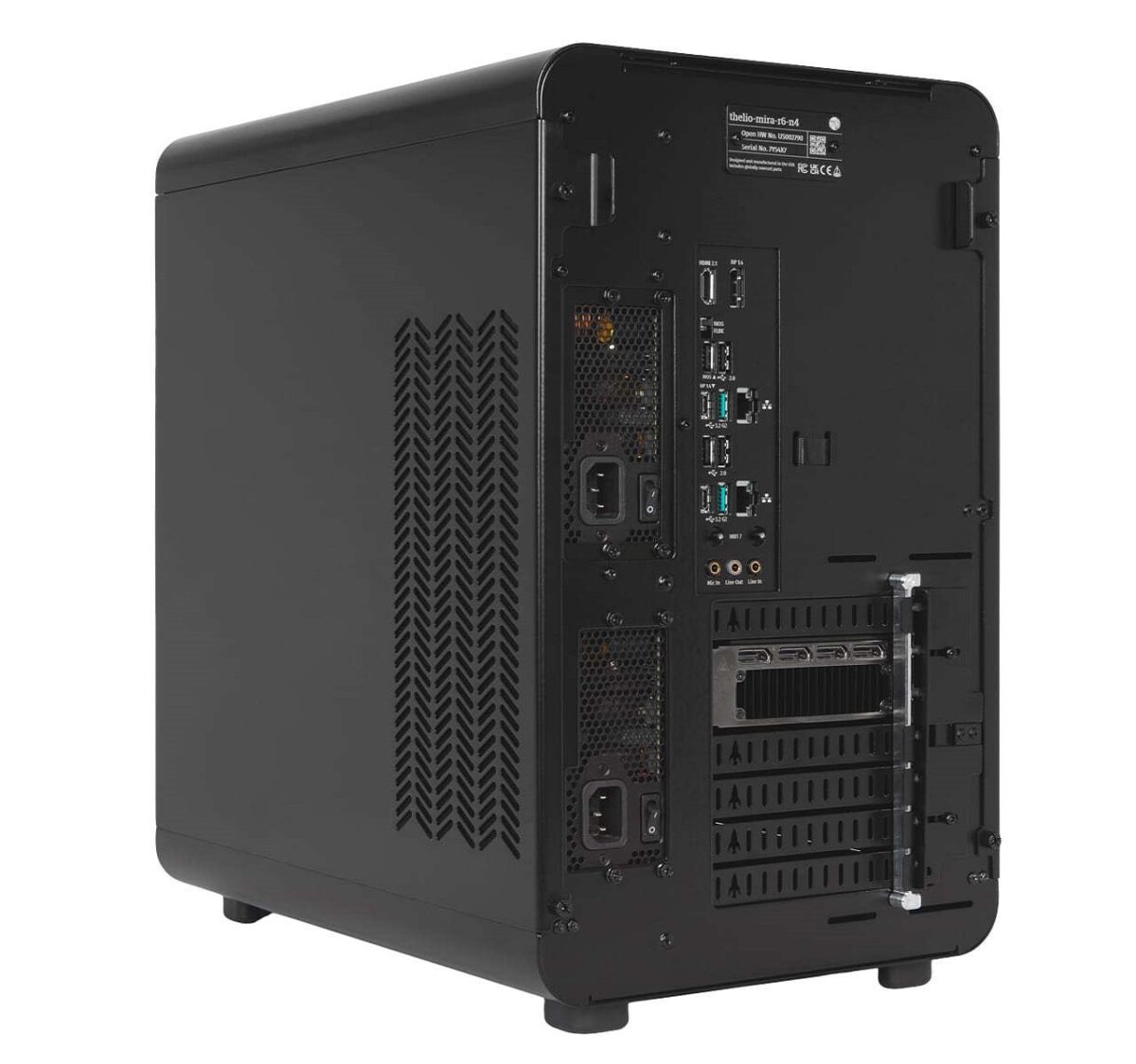 ورک‌استیشن Thelio Mira AI از ۱۹۲ گیگابایت روم و ۱۹۲ گیگابایت VRAM بهره می‌برد 
